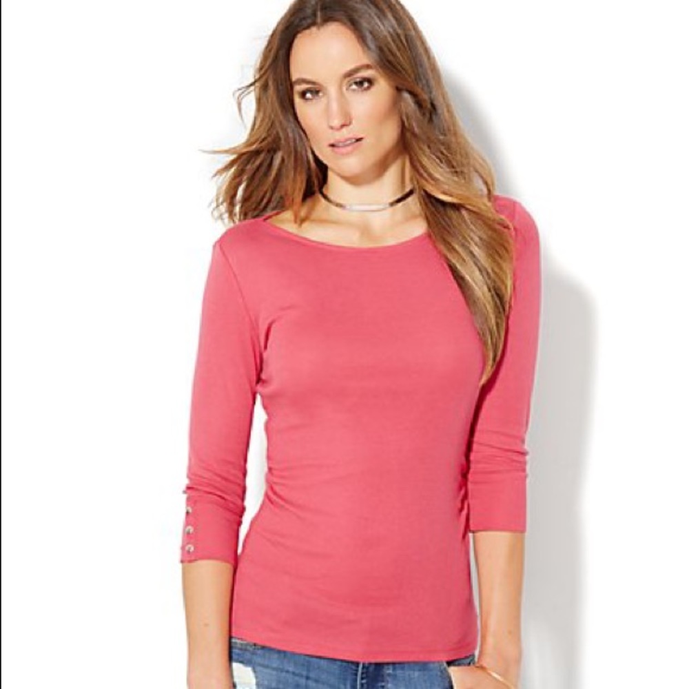 Soho Jeans by NY&Co - Pink - Scoop-neck Top - XL